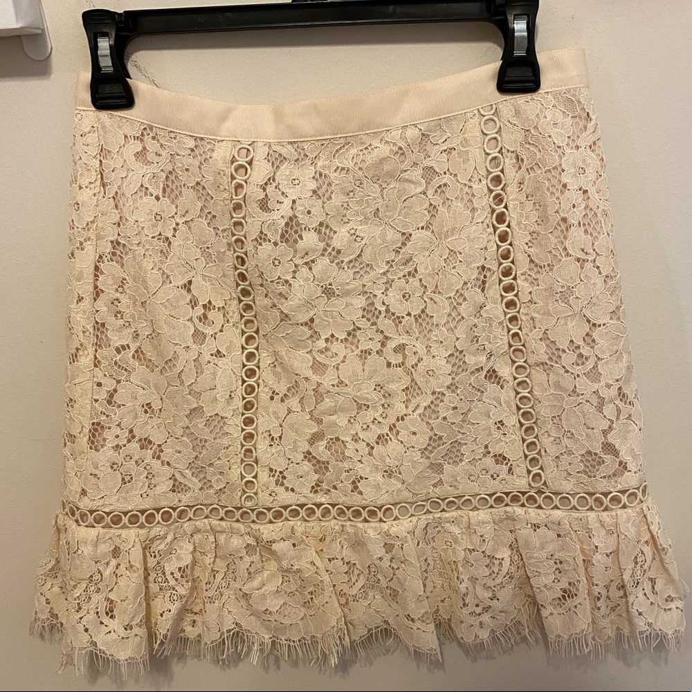 Cream lace skirt